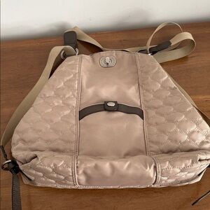 Mosey Eco-Friendly Women's Shoulder Bag - Peach and Gray